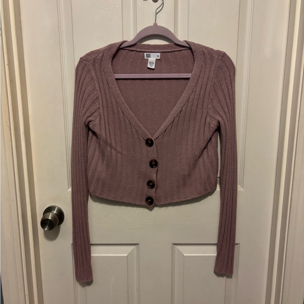 RSQ Ribbed Lavender Cardigan